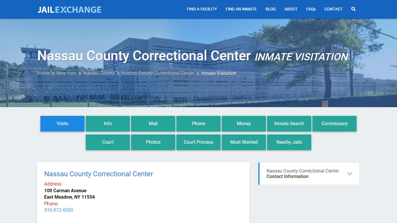 Inmate Visitation - Nassau County Correctional Center, NY - Jail Exchange